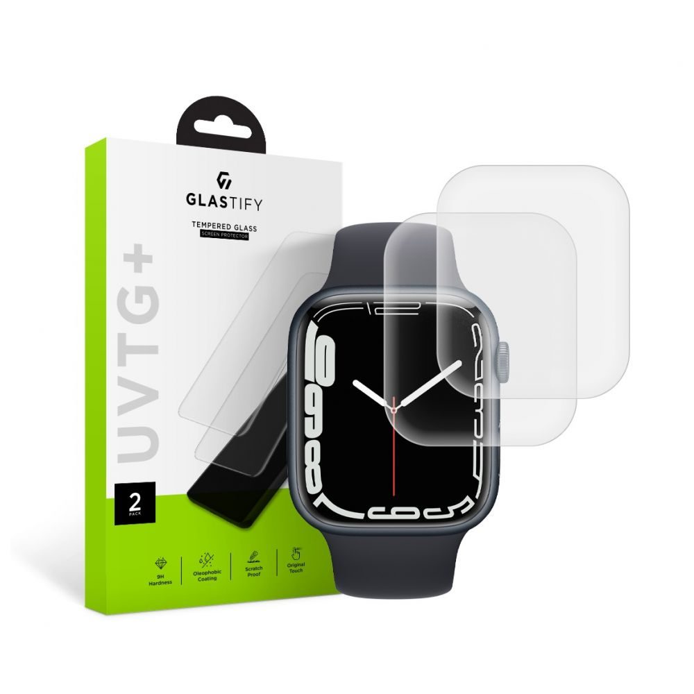 GlasTIFY UVTG+, 2 Tvrzené Skla Pro Apple Watch 7 / 8 / 9, 45 Mm