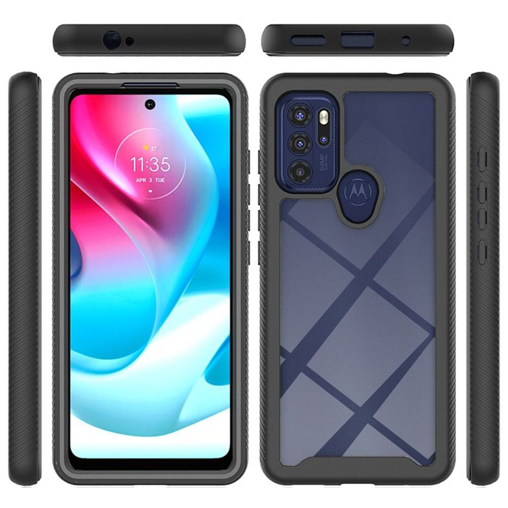 Techsuit Defense360 Pro + Zaščitna Folija, Motorola Moto G60S, črna