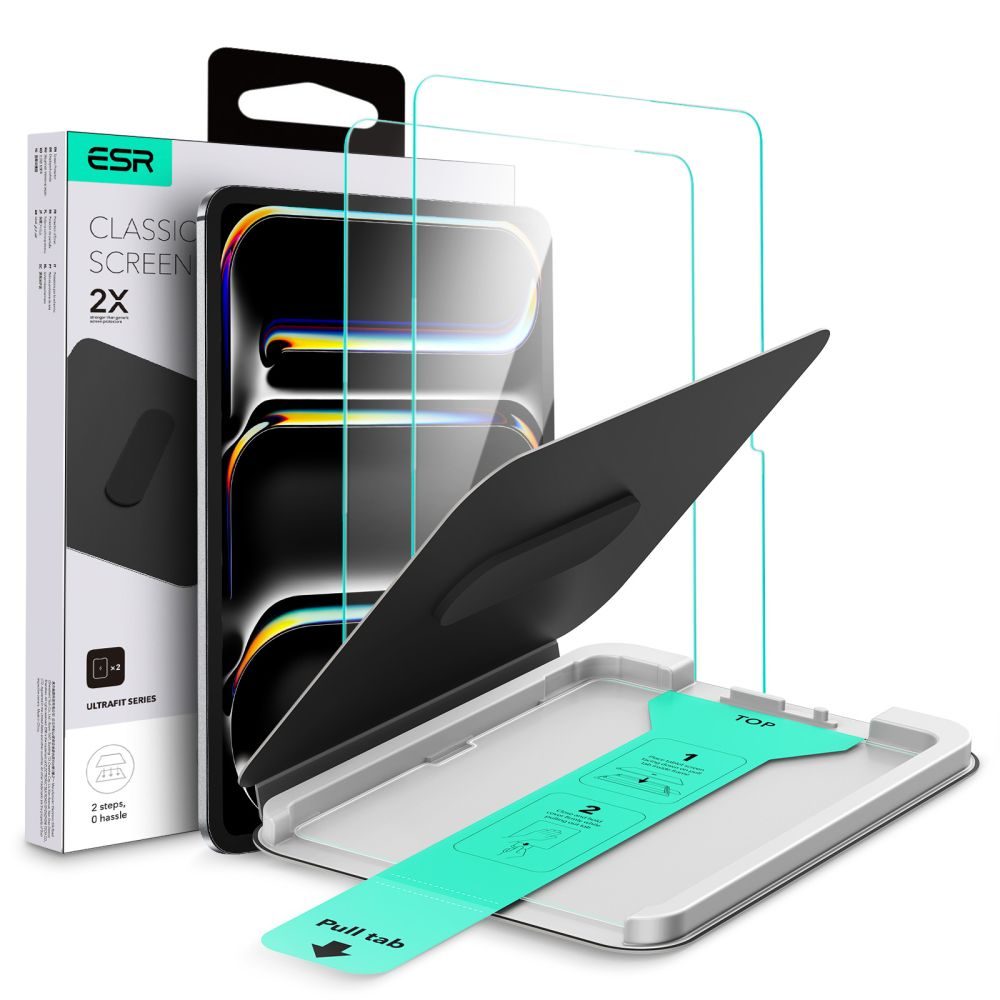 Levně ESR Tvrzené sklo UltraFit, iPad Pro 13” 7 / 8 / 2024 / 2025, 2 kusy
