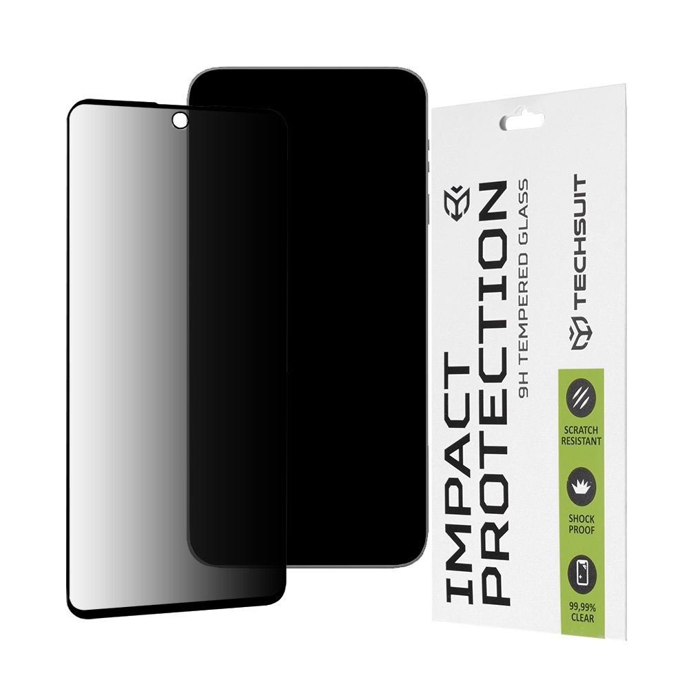 Techsuit 111D Adatvédelmi edzett üveg, Xiaomi Redmi Note 14 5G, fekete