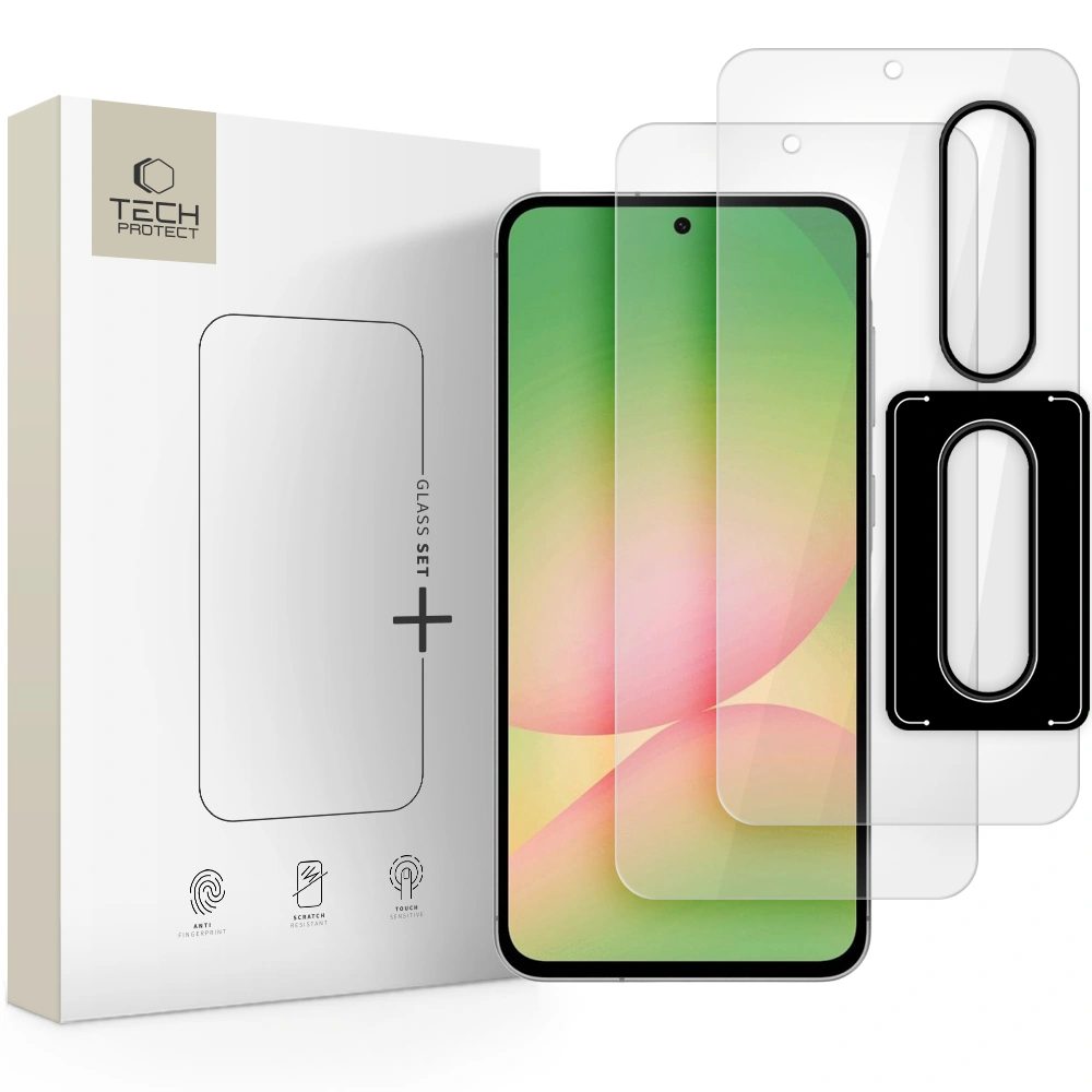Tech-Protect Glass Set+, 2 edzett üveg + objektív védő, Samsung Galaxy A36 / A56 5G