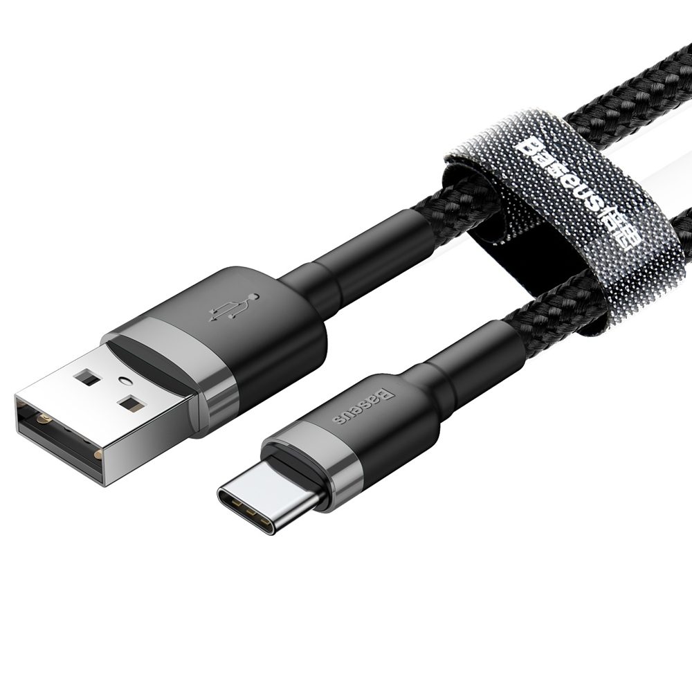 Cablu Baseues Cafule Tip USB-C, Negru Cu Gri, 0,5 M (CATKLF-AG1)