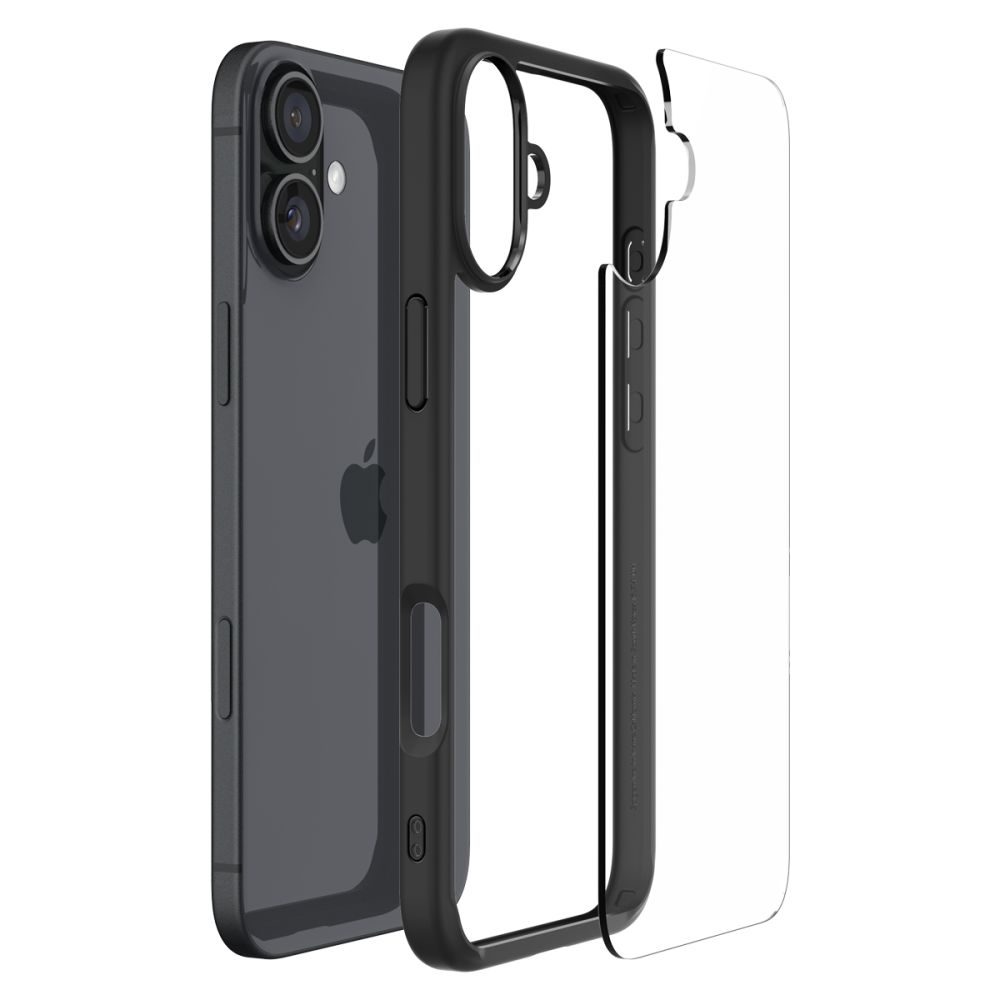 Spigen Ultra hybrid kryt na mobil, iPhone 16, čierny