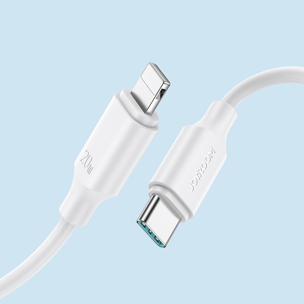 Joyroom USB-C Lightning Kábel, 480Mbps, 20W, 0.25m, Fehér (S-CL020A9)
