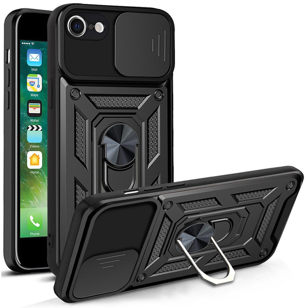 Techsuit CamShield, iPhone 7 / 8 / SE / SE 2020 / SE 2022, černý