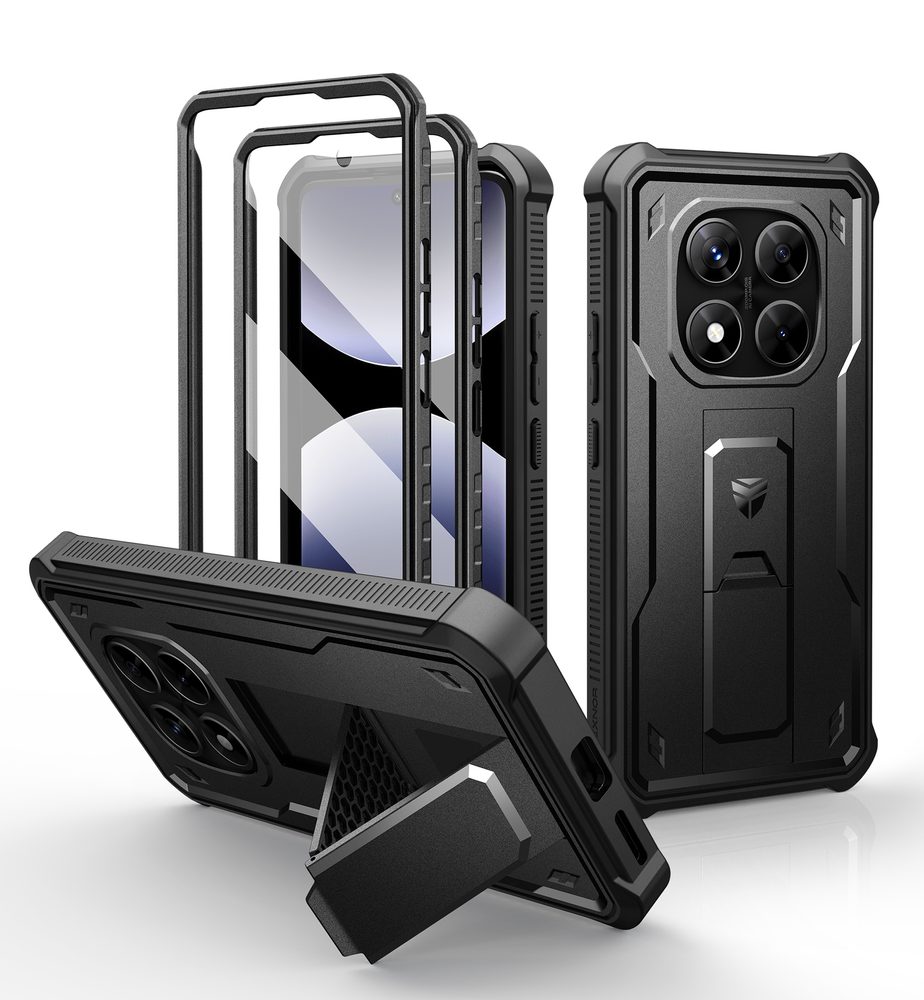 Levně Dexnor 360 Kickstand obal Xiaomi Redmi Note 14 Pro 5G, černý