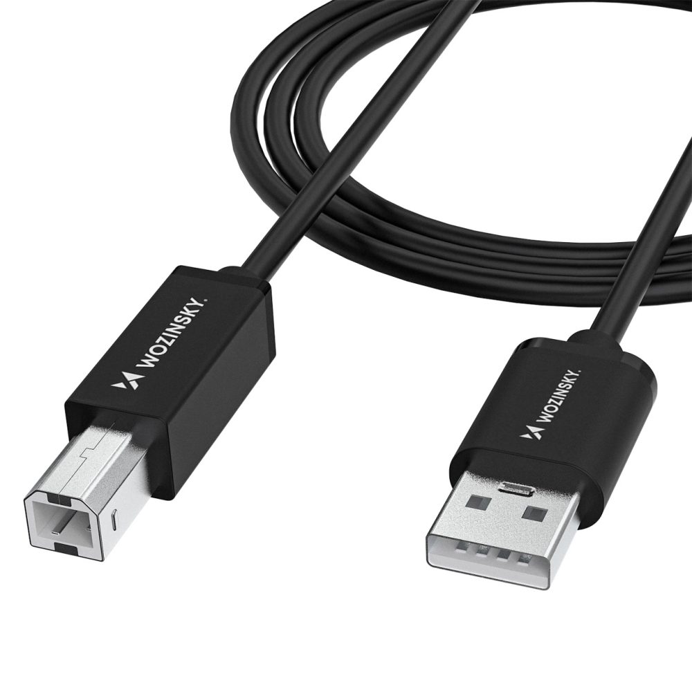 Wozinsky WKDDY3S kábel USB-B – USB-A, 2 m, čierny