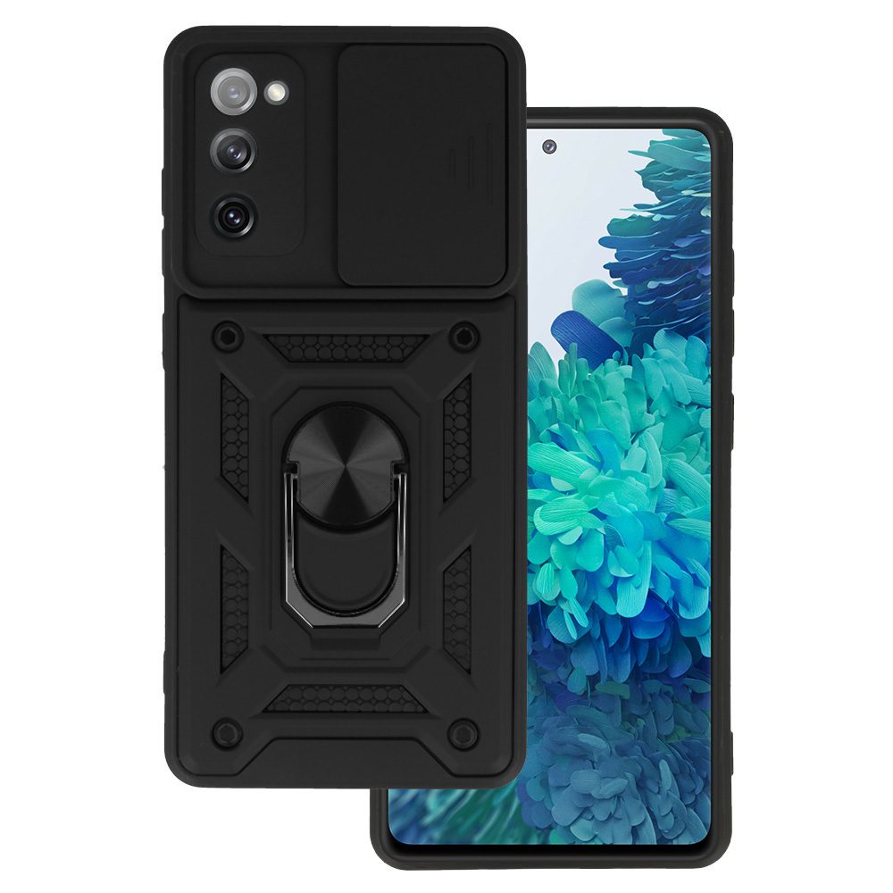 Carcasă Slide Camera Armor pentru Samsung Galaxy S20 FE / Lite, negru