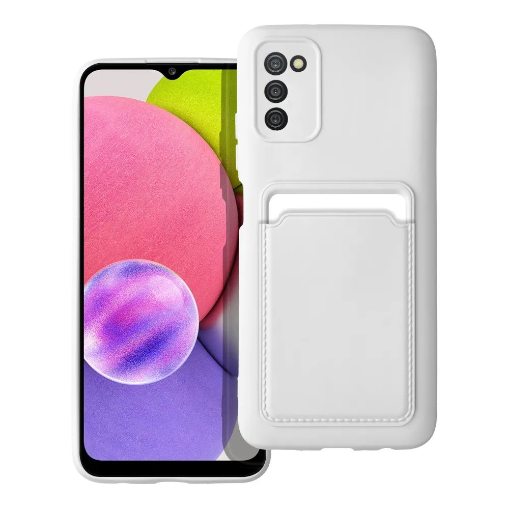 Husă Card Case, Samsung Galaxy A03s, Albă