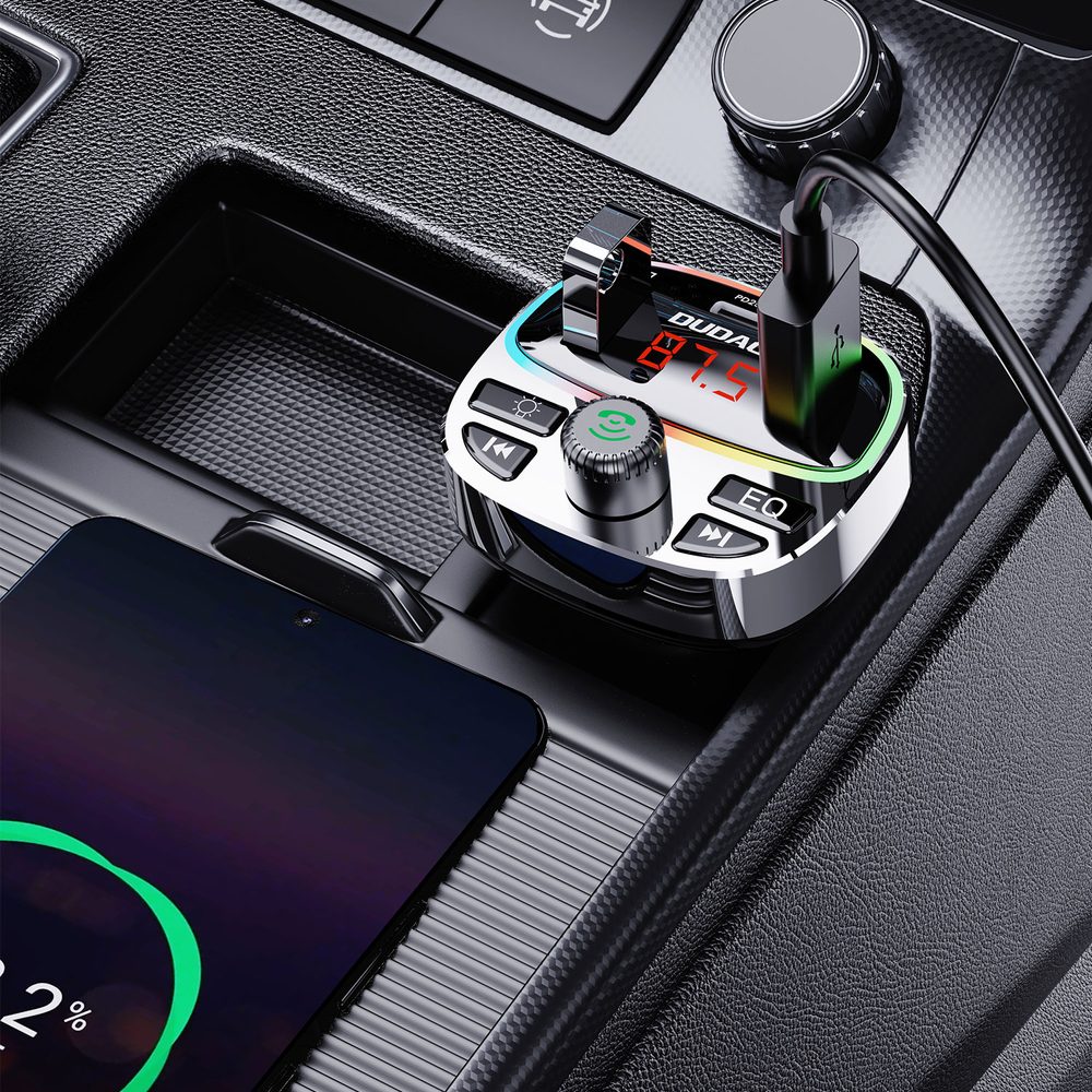Dudao R2PRO+ Bluetooth vysielač, čierno-strieborný