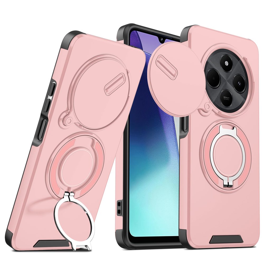 Levně Camslide Stand obal, Xiaomi Redmi Note 14 Pro 5G, růžový