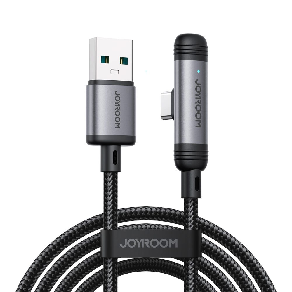 Levně Joyroom S-A56 EnjoyX Series 90° kabel USB-A - USB-C, 3A, 1,2 m, černý