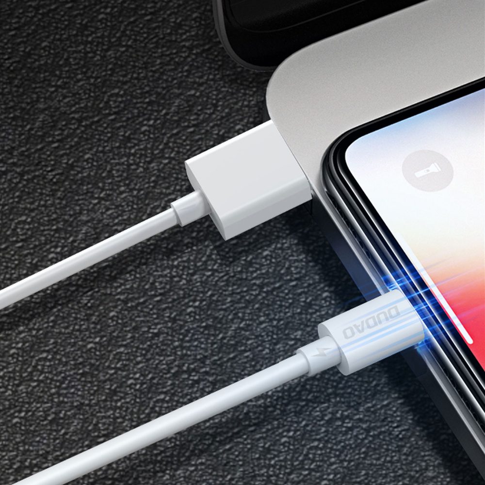 Dudao L4ST kábel USB-A - USB-C, 2A, 1 m, biely