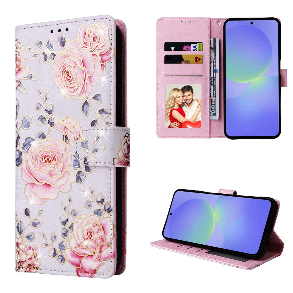 Mágneses tok, Samsung Galaxy A36, rózsaszín