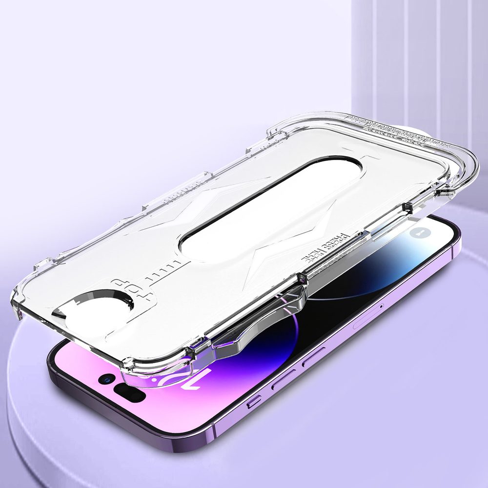 Zaščitno Kaljeno Steklo Full Glue Easy-Stick Z Aplikatorjem, IPhone 12 Pro Max