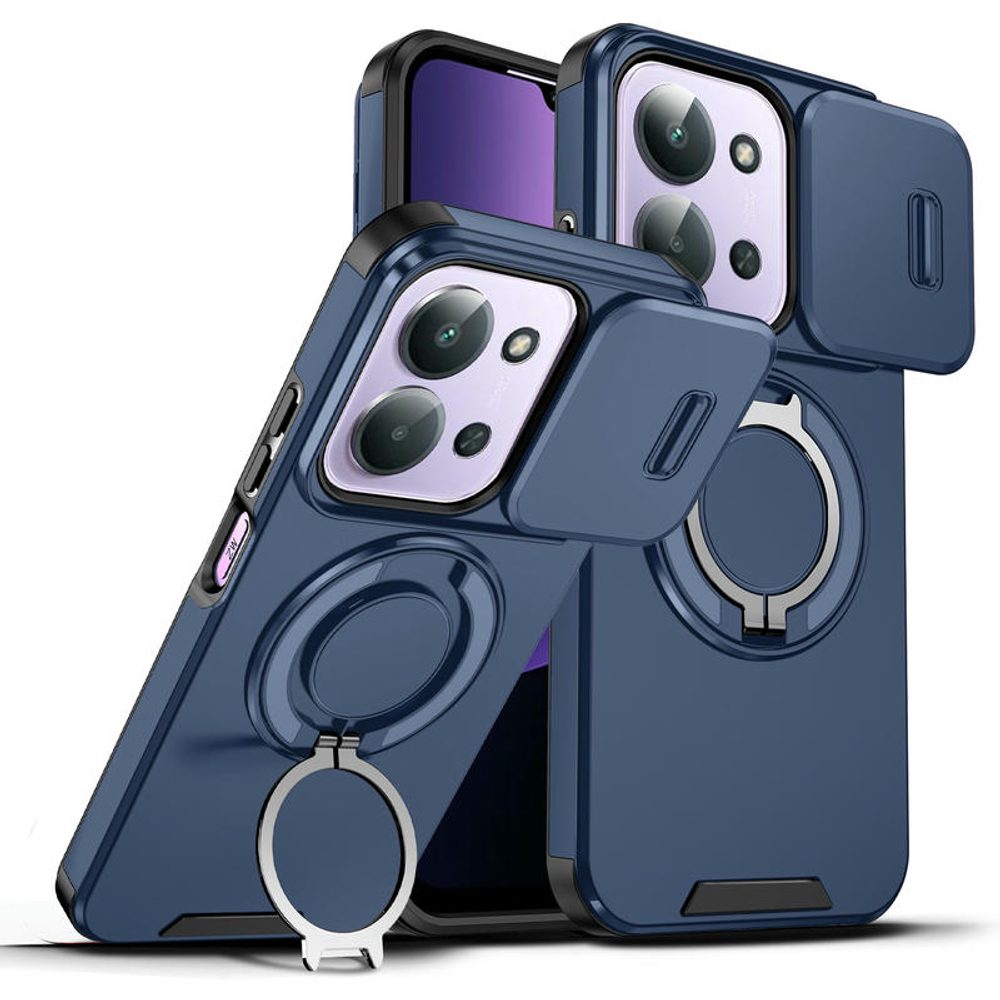 Levně Camslide Stand obal, Xiaomi Redmi 15C, modrý