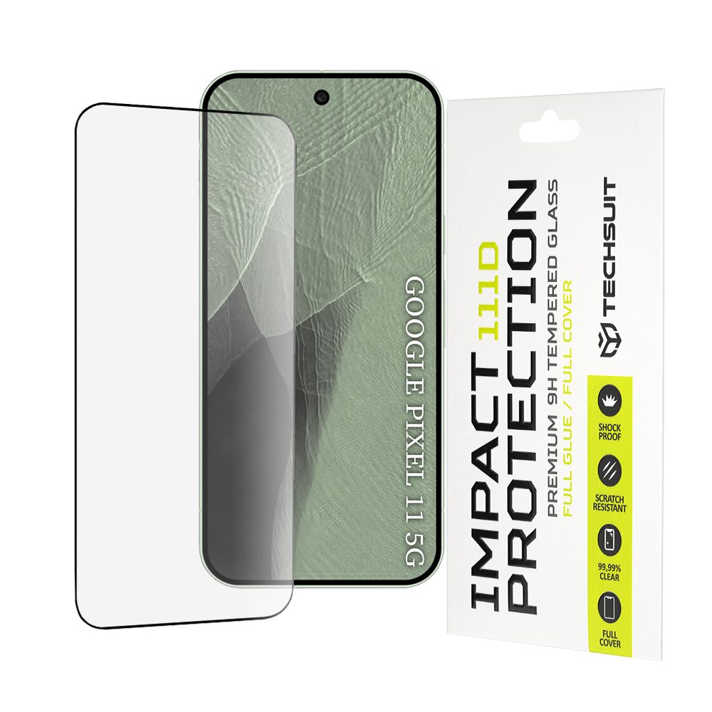 Techsuit 111D Sticlă securizată, Google Pixel 11 / Pixel 11 Pro, negru