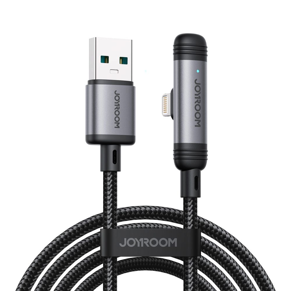 Levně Joyroom S-A56 EnjoyX Series 90° kabel USB-A - Lightning, 3A, 1,2 m, černý