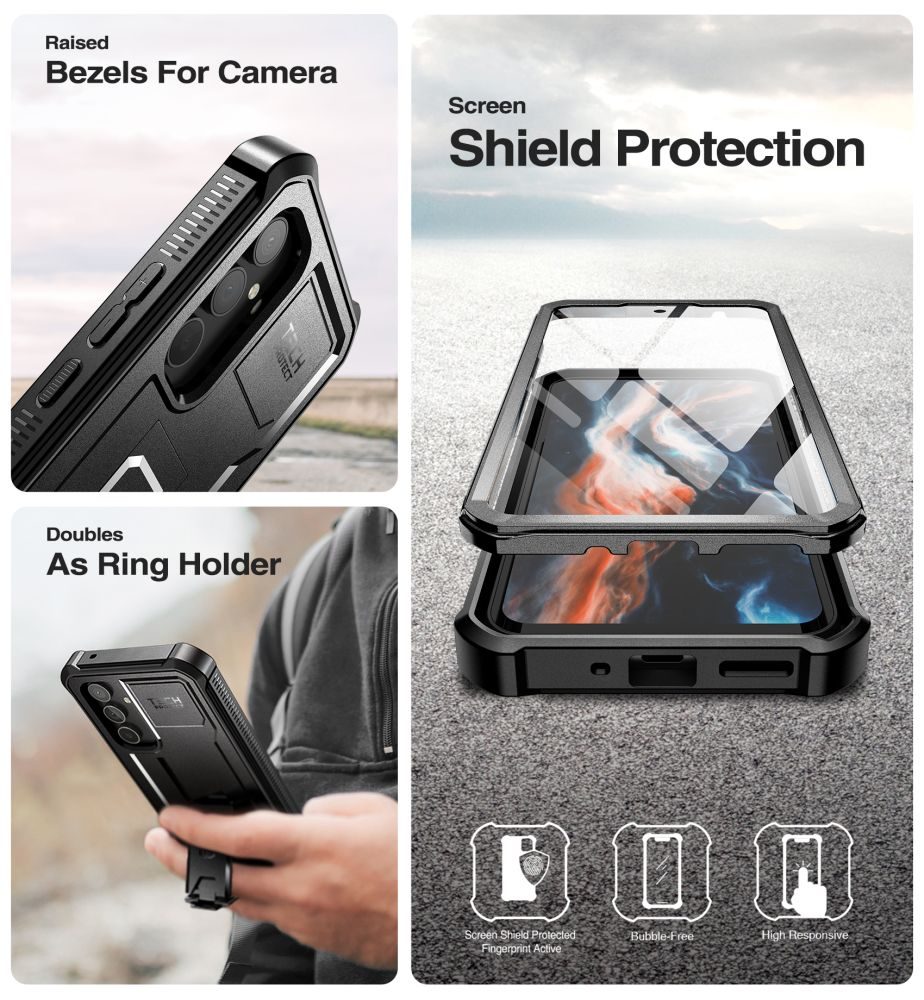 Tech-Protect Kevlar A Samsung Galaxy A54 5G Készülékhez, Fekete
