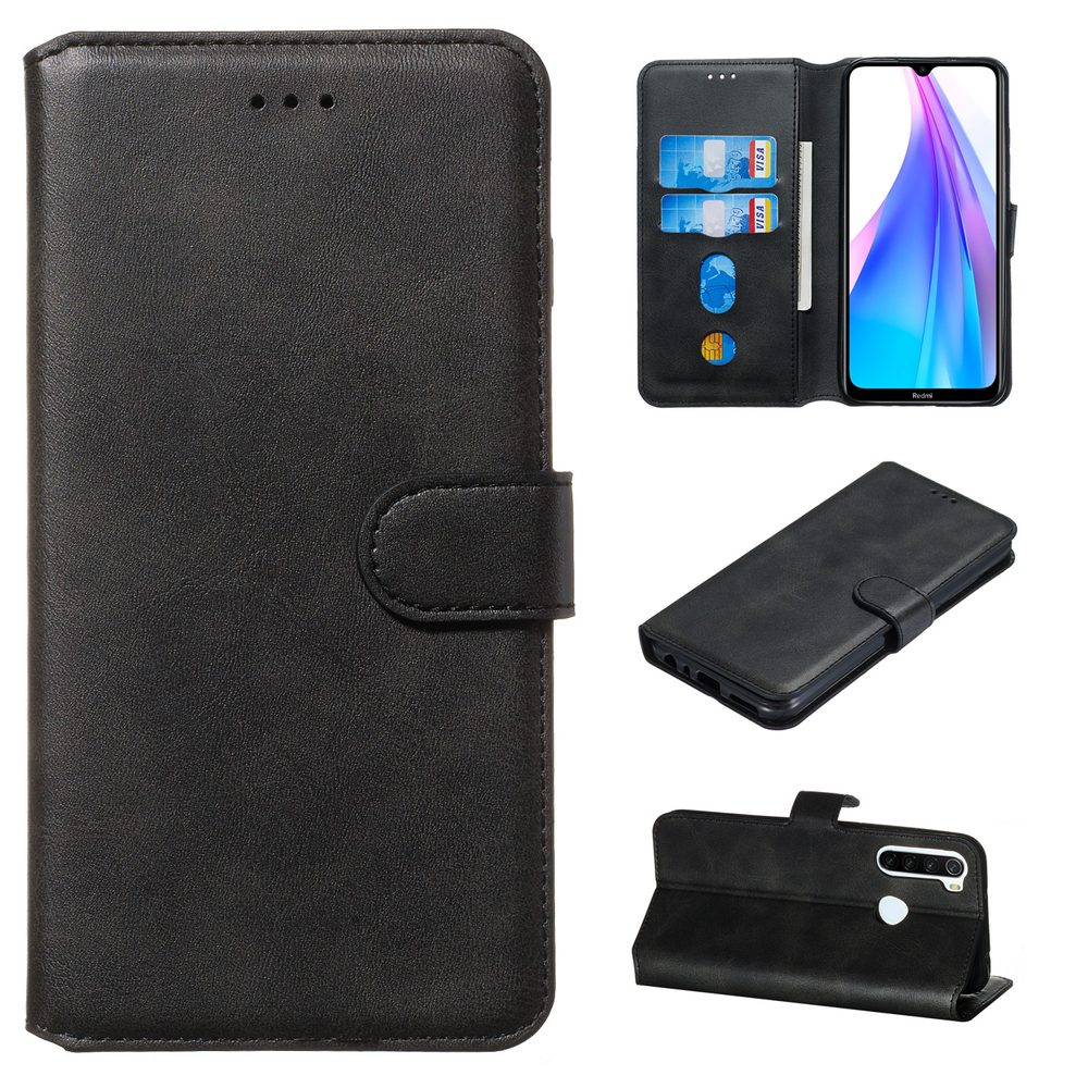 Mágneses tok, Xiaomi Redmi Note 8T, fekete