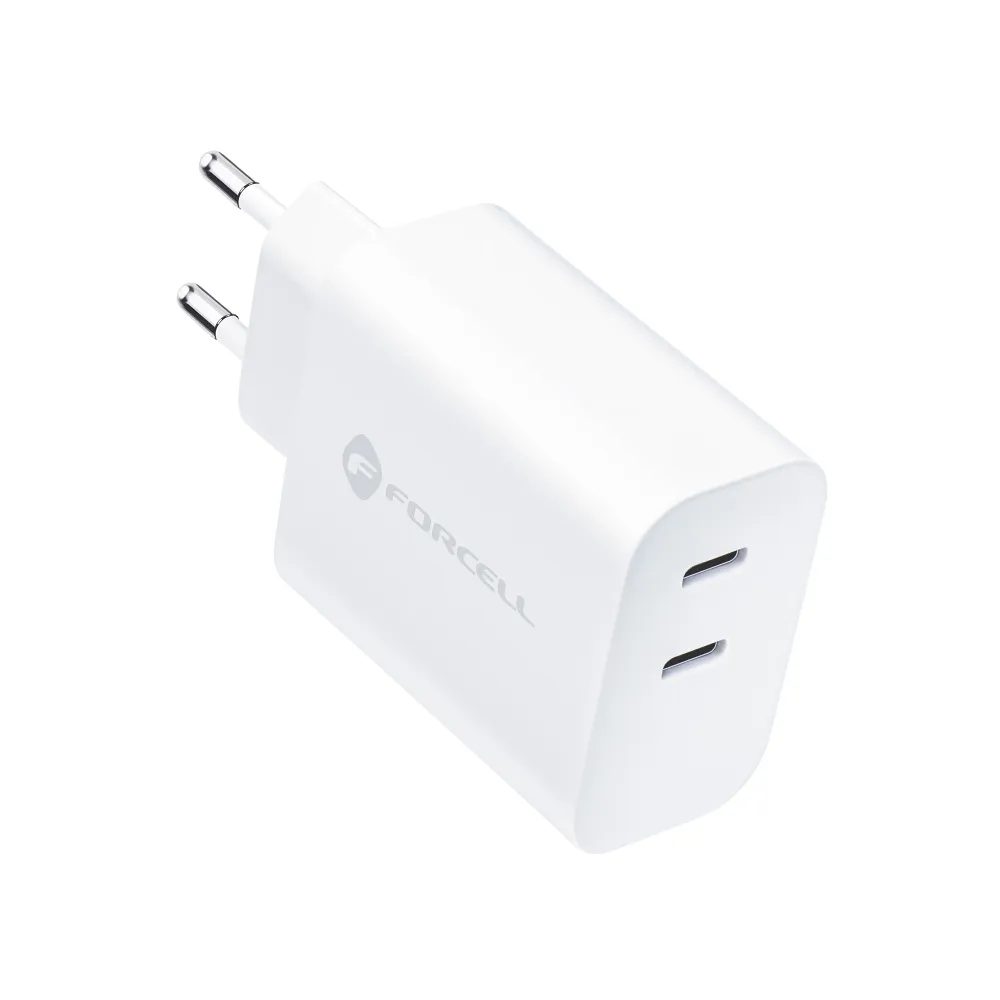 Forcell Adapter S Dva USB-C Konektora, 3A, 35W S PD I QC 4.0 Funkcijom Punjenja