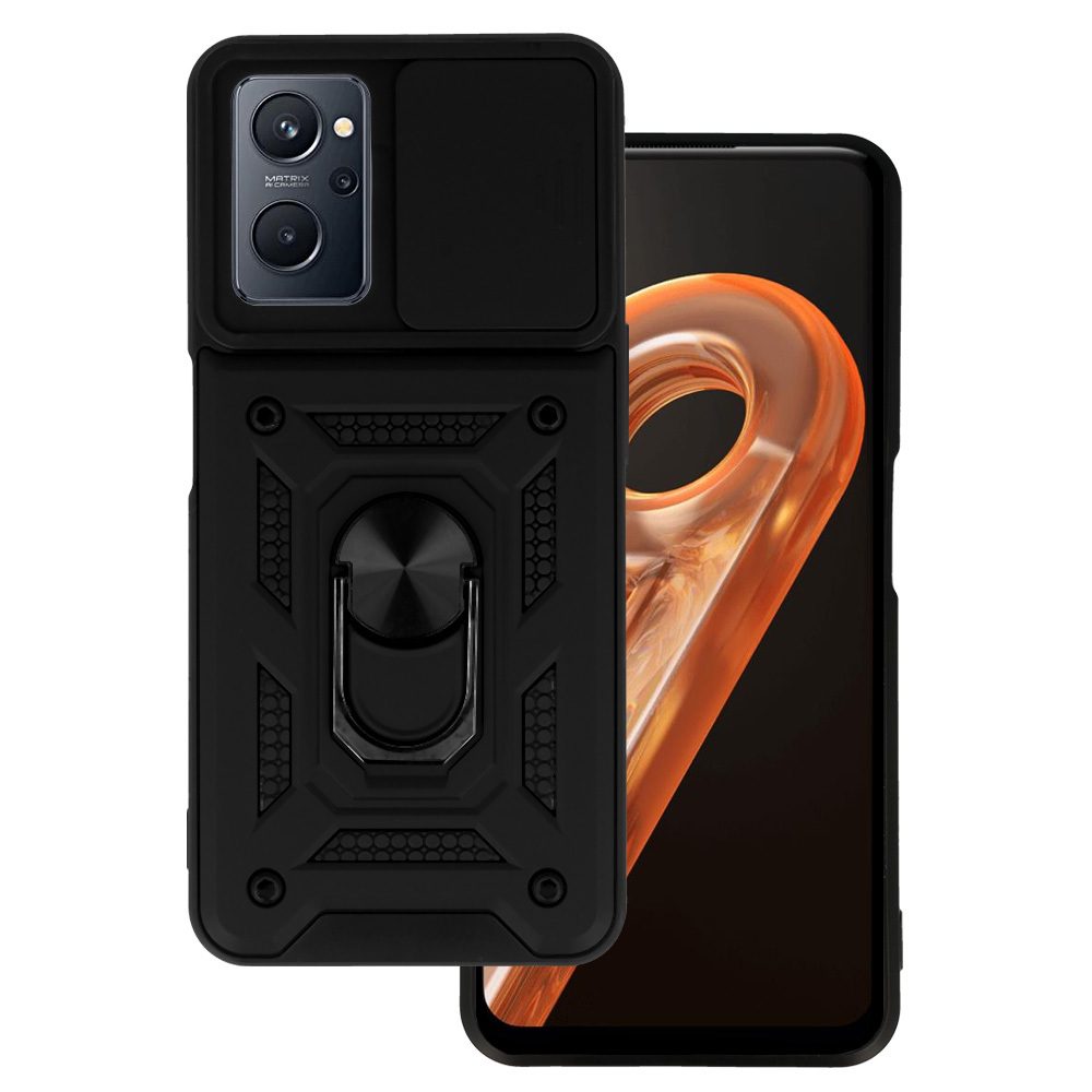 Slide Camera Armor Case Maska, Realme 9i, Crni