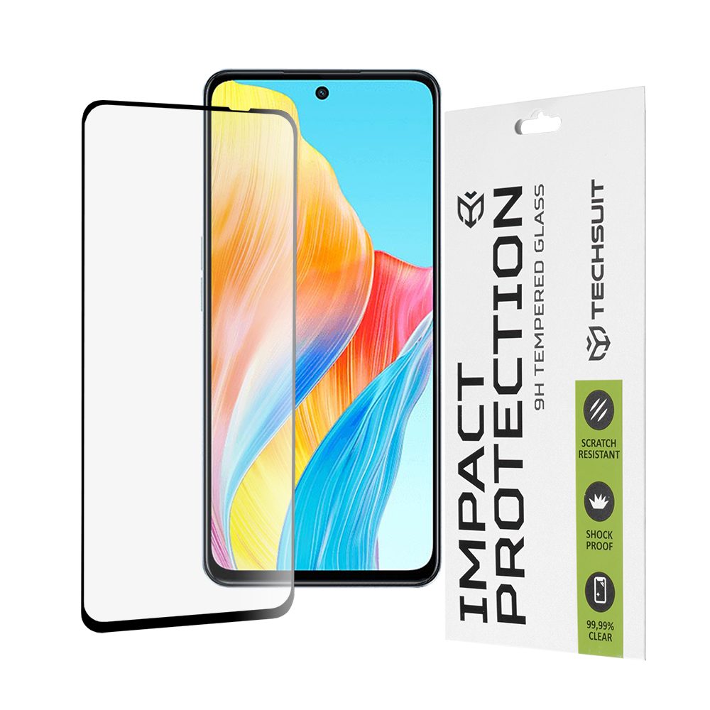 Techsuit 111D Tvrdené Sklo, Oppo A98 5G, čierne