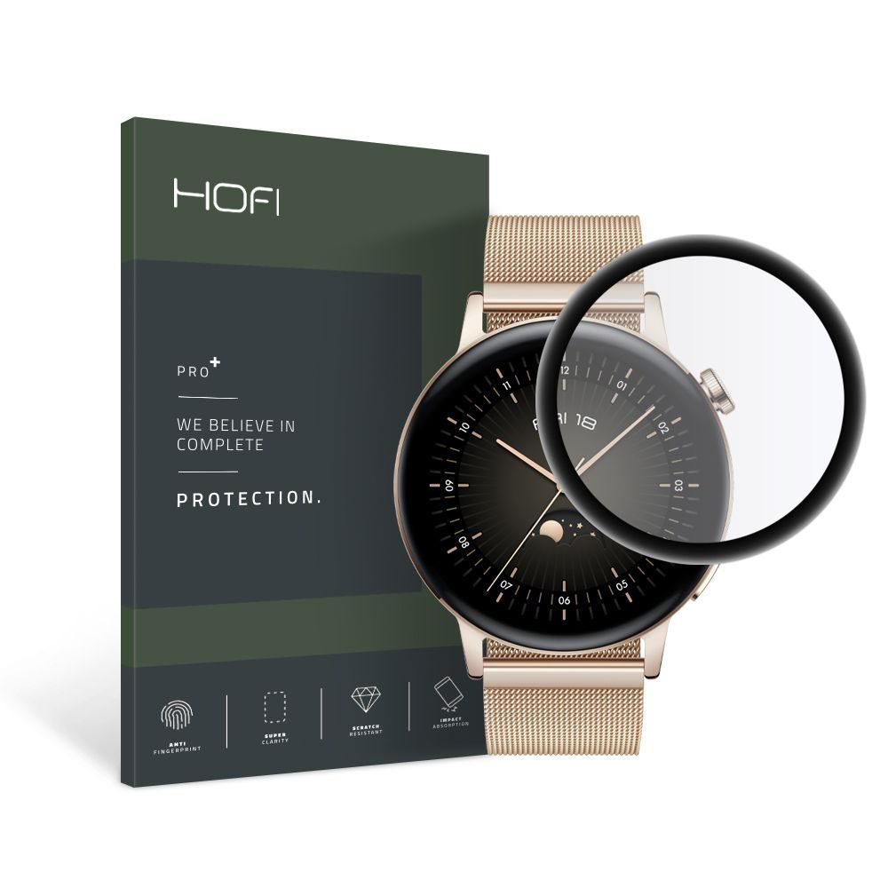 Hofi Pro+ Zaščitno Kaljeno Steklo, Huawei Watch GT 3 42 Mm, črno