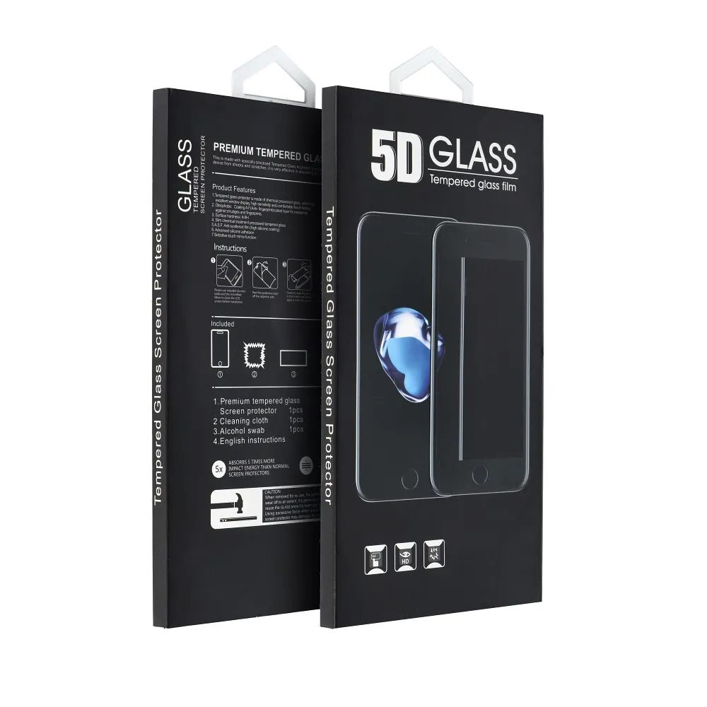 5D Edzett üveg A Xiaomi Redmi 10C / 12C Készülékhez, Fekete