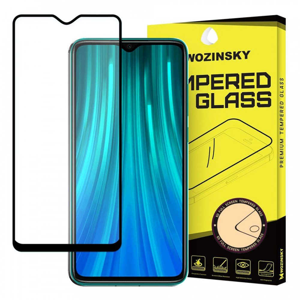 Folie De Sticlă Securizată 5D Pentru Xiaomi Redmi 8 / 8A, Neagră