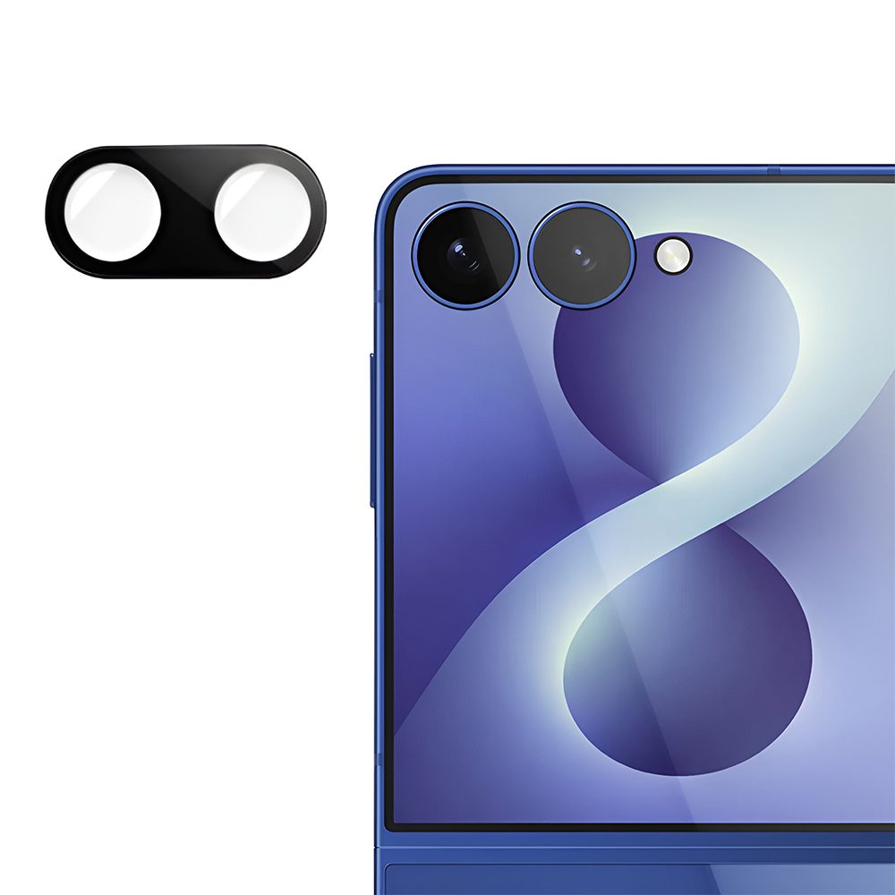 Techsuit zaštitno kaljeno staklo za kameru, Samsung Galaxy Z Flip 8, crno