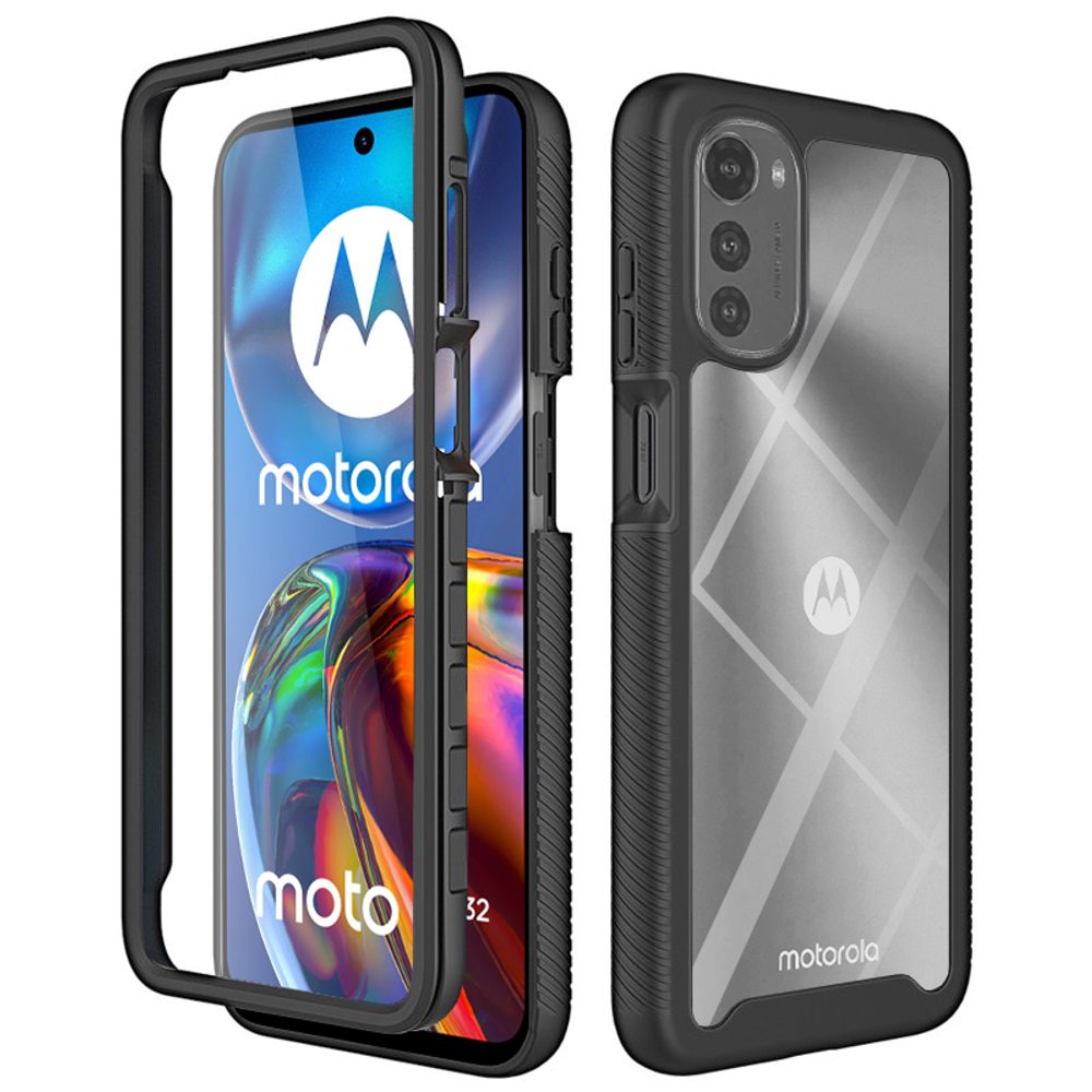 Techsuit Defense360 Pro + Ochranná Fólie, Motorola Moto E32 / Moto E32s, černý