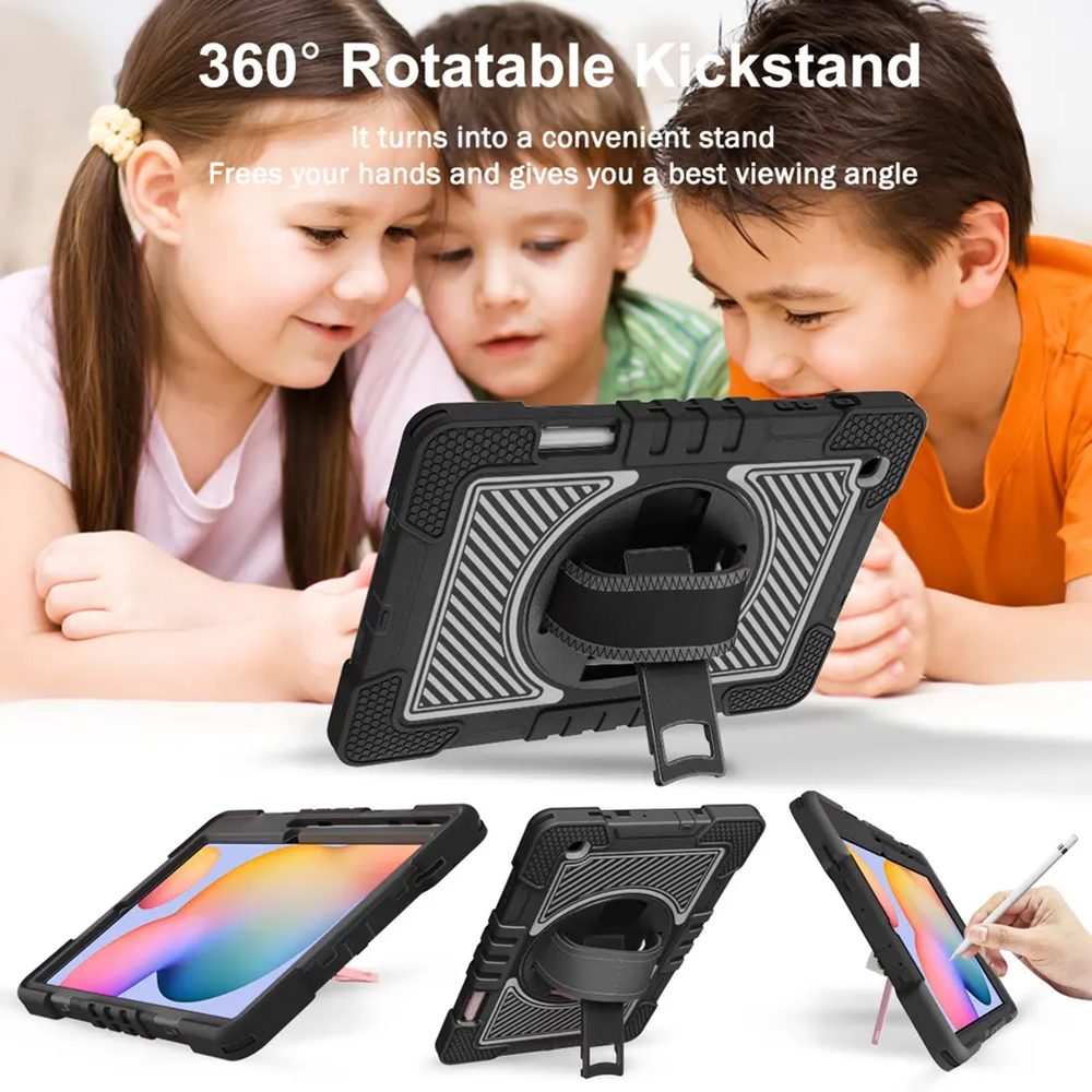Techsuit StripeShell 360, Samsung Galaxy Tab S6 Lite 10.4 (2020 / 2022), Rózsaszín