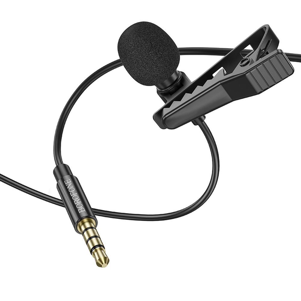 Borofone BFK11 Elegantni Mikrofon S Kravato, Jack 3,5 Mm, črn