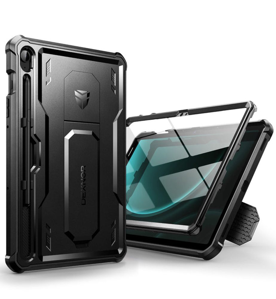 Levně Dexnor 360 Kickstand obal Samsung Galaxy Tab S9 FE, černý