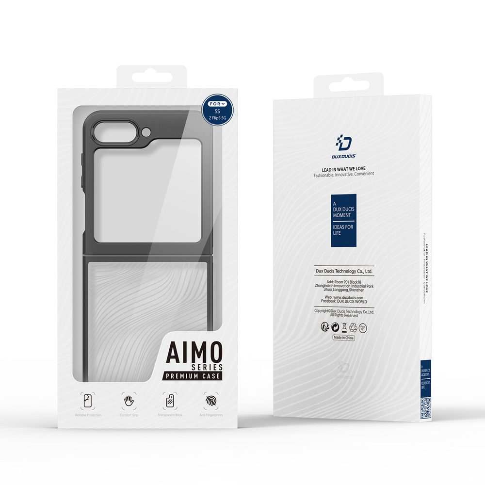 Dux Ducis Aimo Mag Z MagSafe, Samsung Galaxy Z Flip 5 5G, črna
