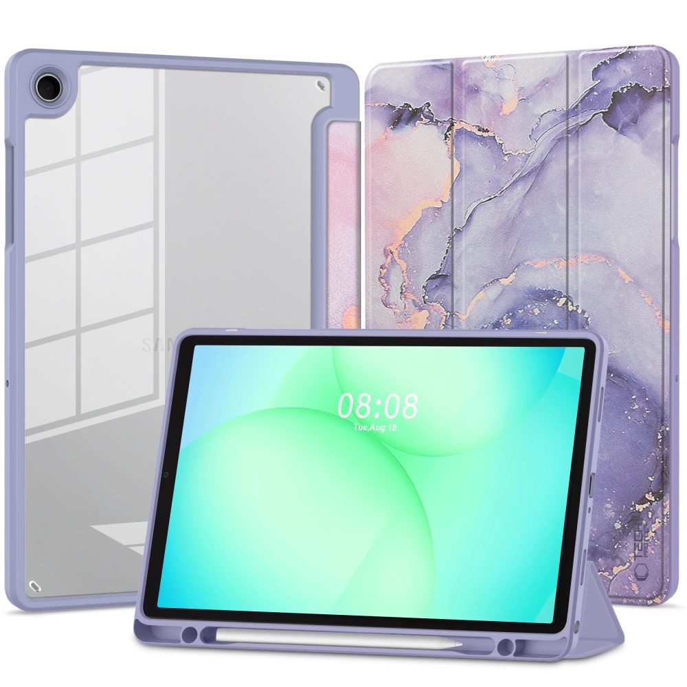 Levně Pouzdro Tech-Protect SC Pen Hybrid Samsung Galaxy Tab A9 / A11 8.7 X110 / X115 / X133 / X135, violet marble