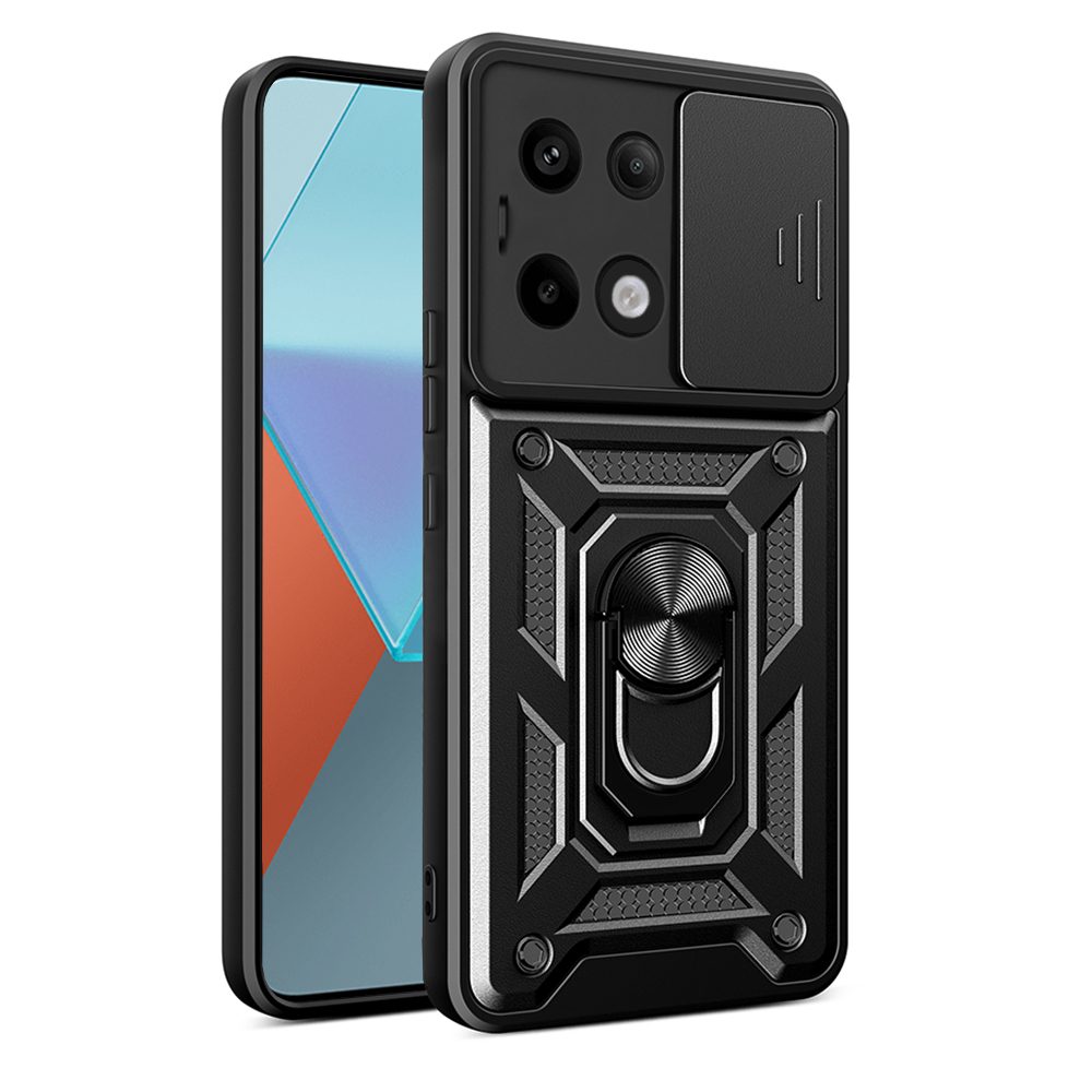 Techsuit CamShield, Xiaomi Redmi Note 13 Pro 5G / Poco X6, Fekete