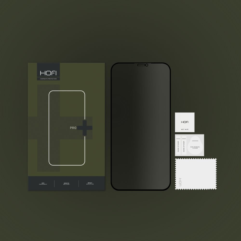 Hofi Privacy Glass Pro+ Edzett üveg, IPhone X / XS / 11 Pro