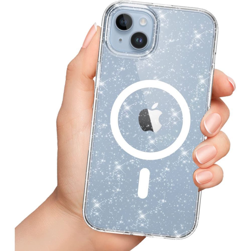 Tech-Protect Flexair Hybrid Z MagSafe, IPhone 15 Pro, Glitter Clear