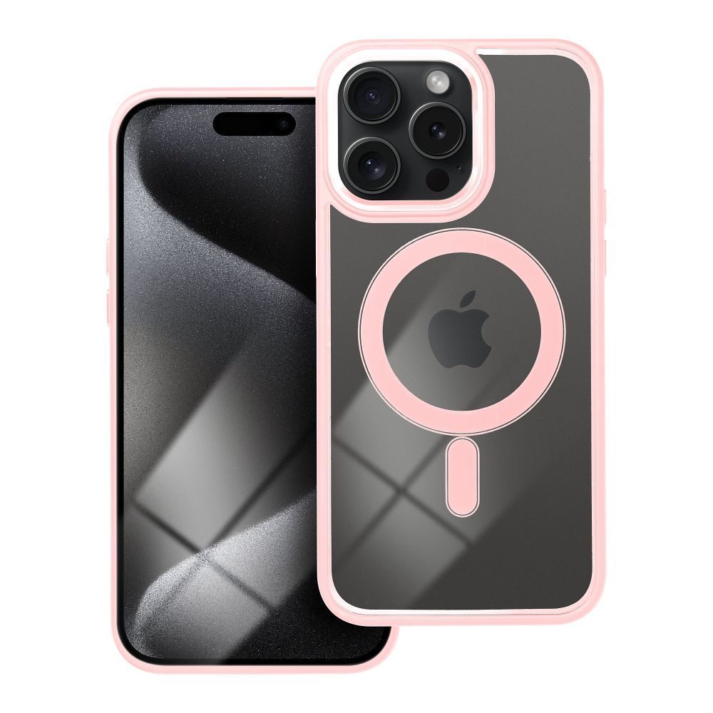 Színes Edge Mag Cover MagSafe Védőburkolat, IPhone 15 Pro Max, Rózsaszín