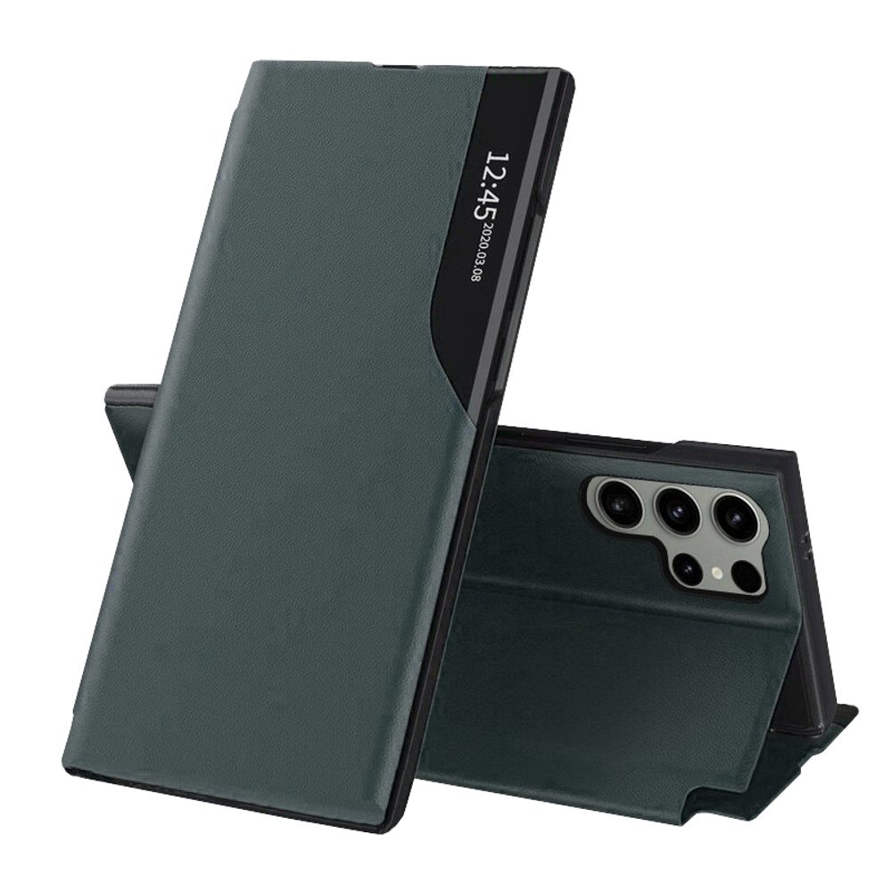 Eco Leather View Case, Samsung Galaxy S25 Ultra, zöld