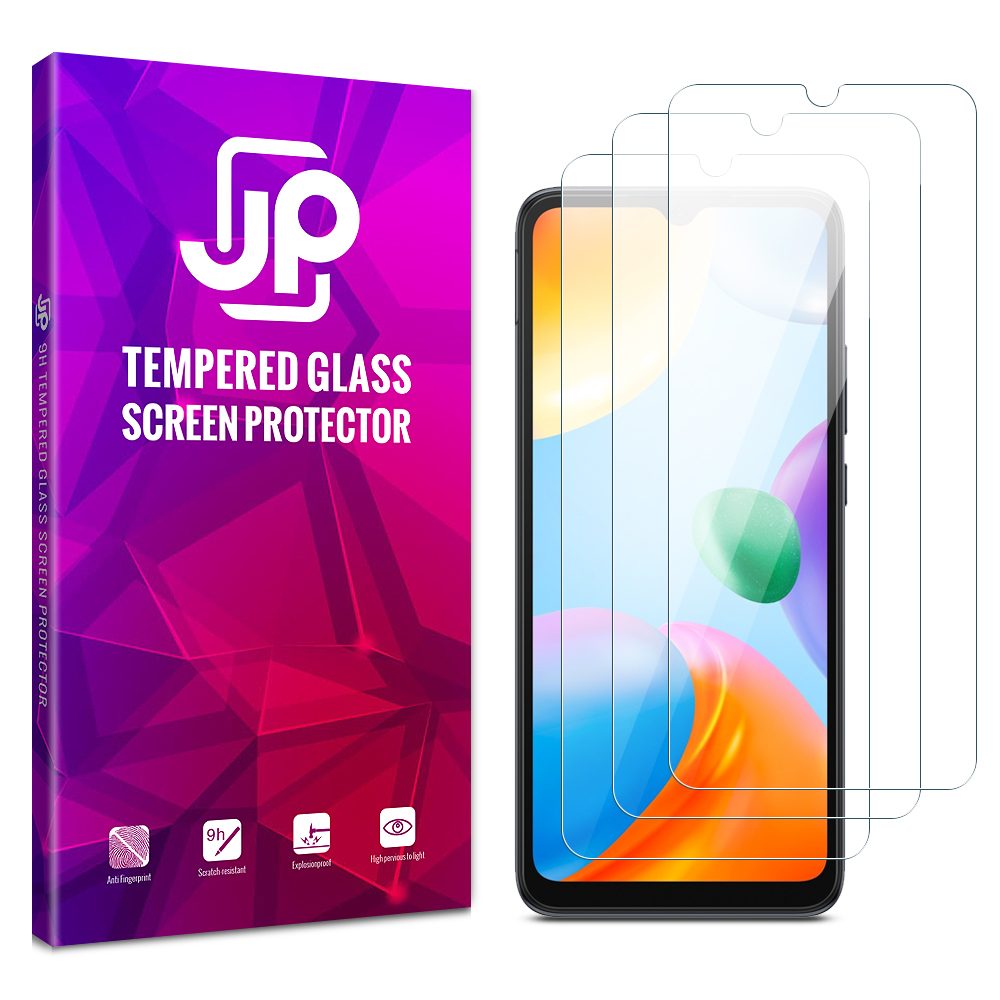 JP Hosszú Csomag Edzett üveg, 3 Szemüveg Telefonhoz, Xiaomi Redmi 10C