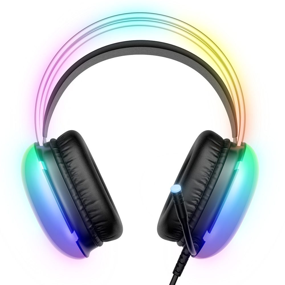 Onikuma X25 Herné slúchadlá s mikrofónom, RGB, čierna