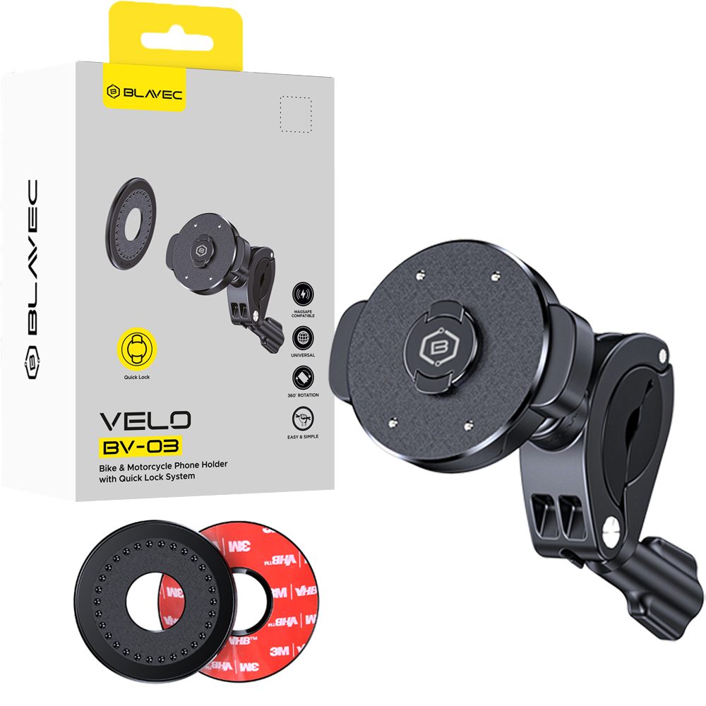 Blavec BV-03 Velo Quick Lock Magsafe Držiak na riadidlá, čierny