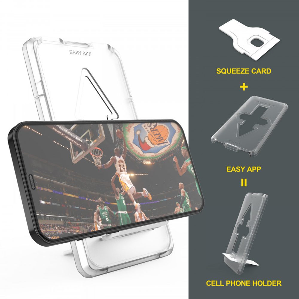 Zifriend, IPhone 12 Pro Max, 3D Edzett Uveg Full Cover, Applikátorral, Fekete