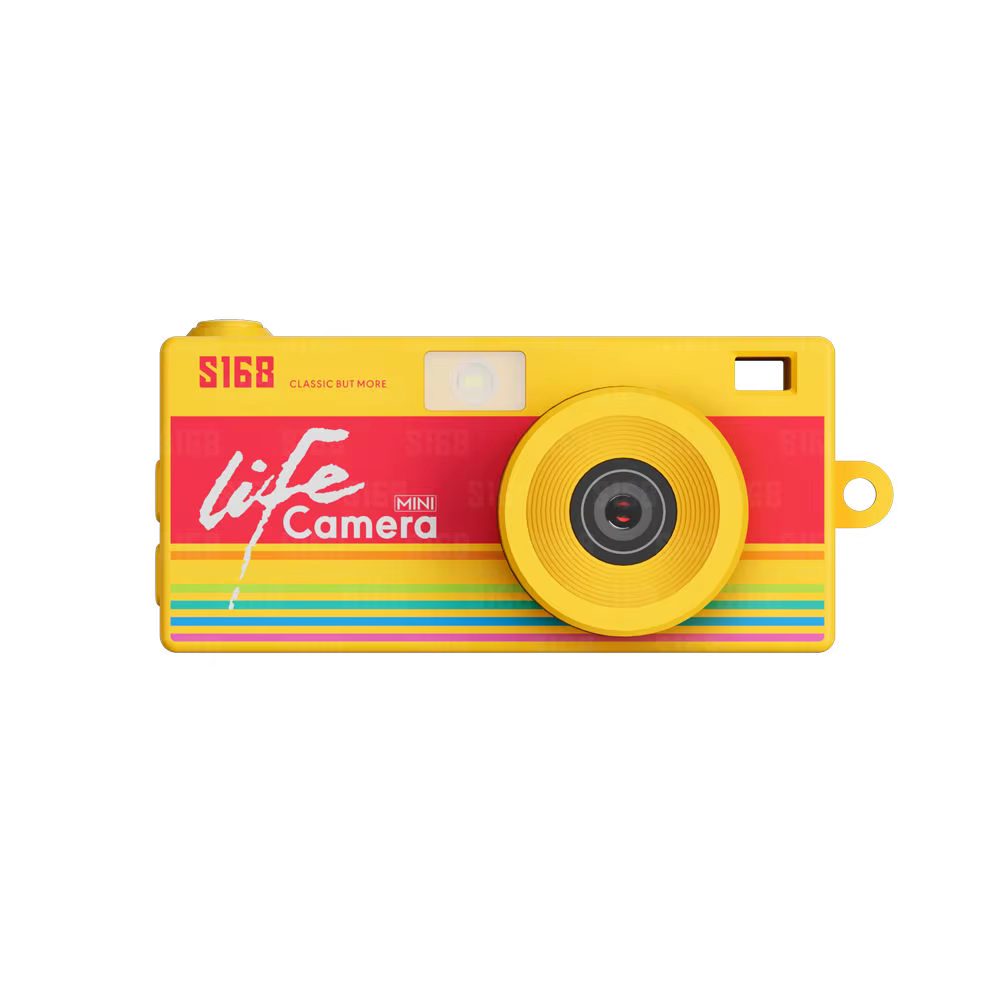 Levně S168 Stylová Mini retro fotoaparát na klíče, žlutá