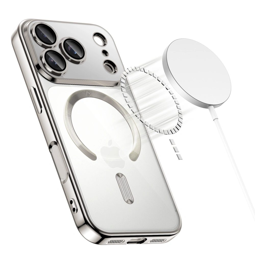 Tech-Protect MagFlex MagSafe iPhone 17 Pro, lesklá strieborná
