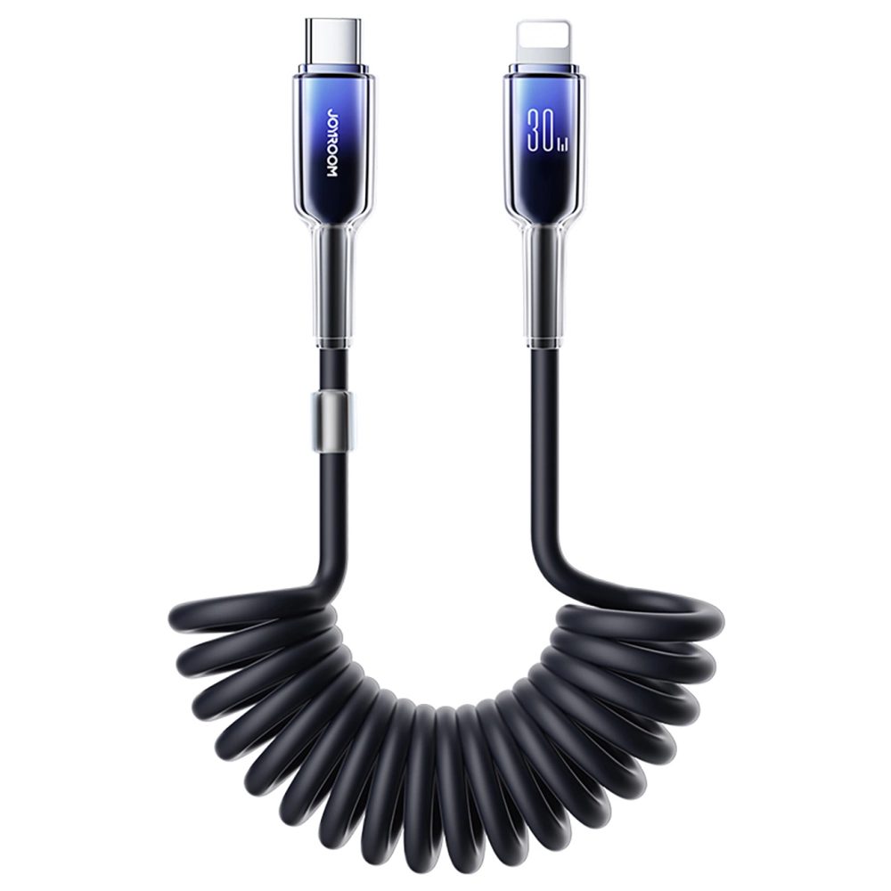 Joyroom S-A43 USB-C Lightning kábel, 30W, 1,5 m, fekete, 1,5 m, fekete