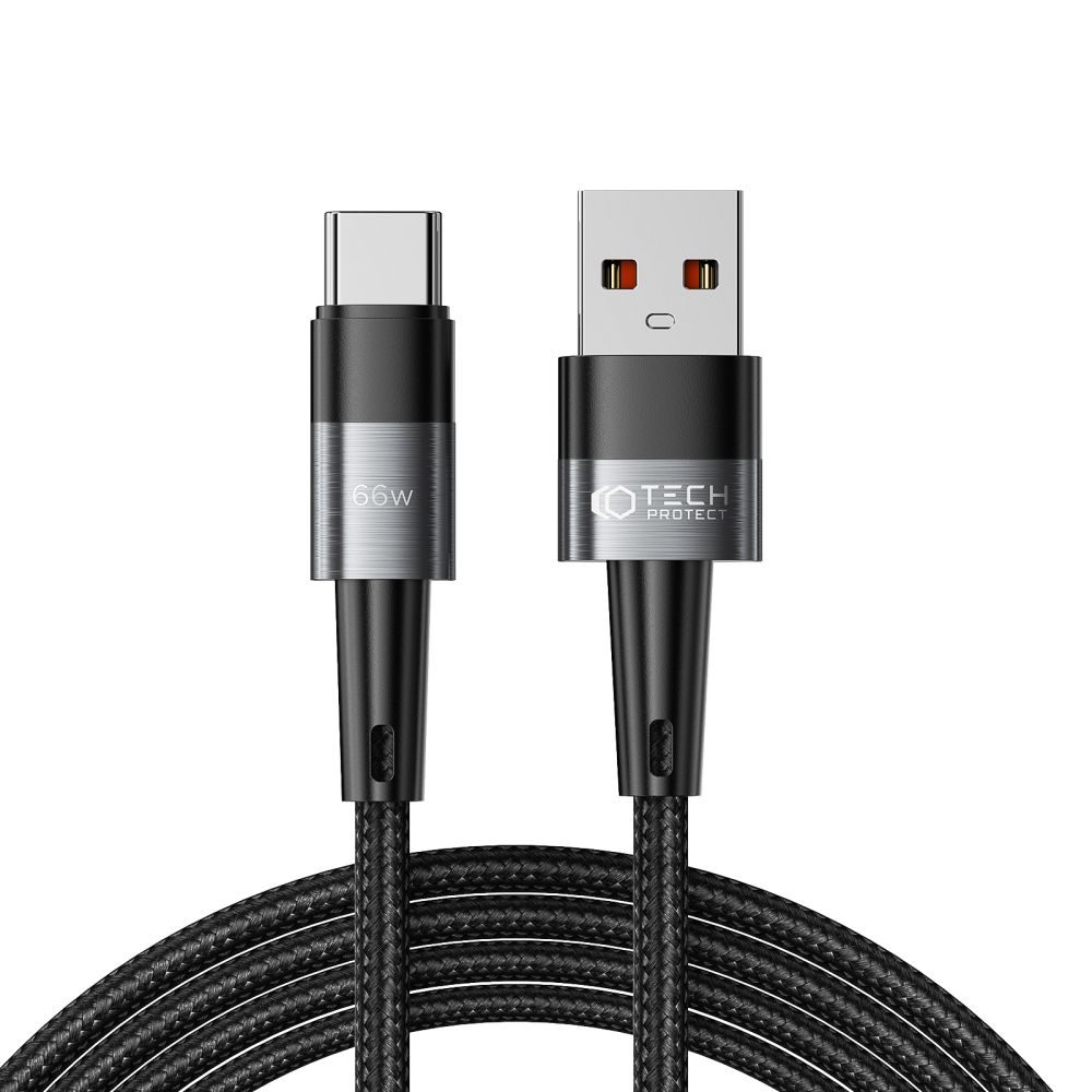 Tech-Protect UltraBoost USB-C Kabel, 66W / 6A, 2 M, Sivi